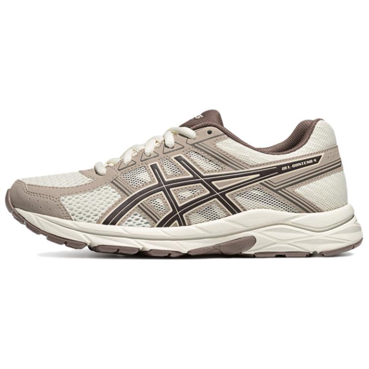 Asics Gel Contend 4 Shock Absorbers Rebound Low Top Running Shoes Women's White Brown