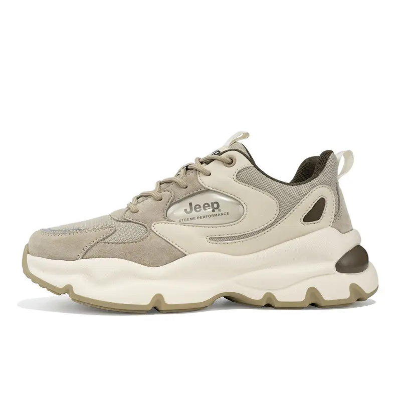 Jeep Abrasion Resistant Mid Top Casual Running Shoes Men's Sand