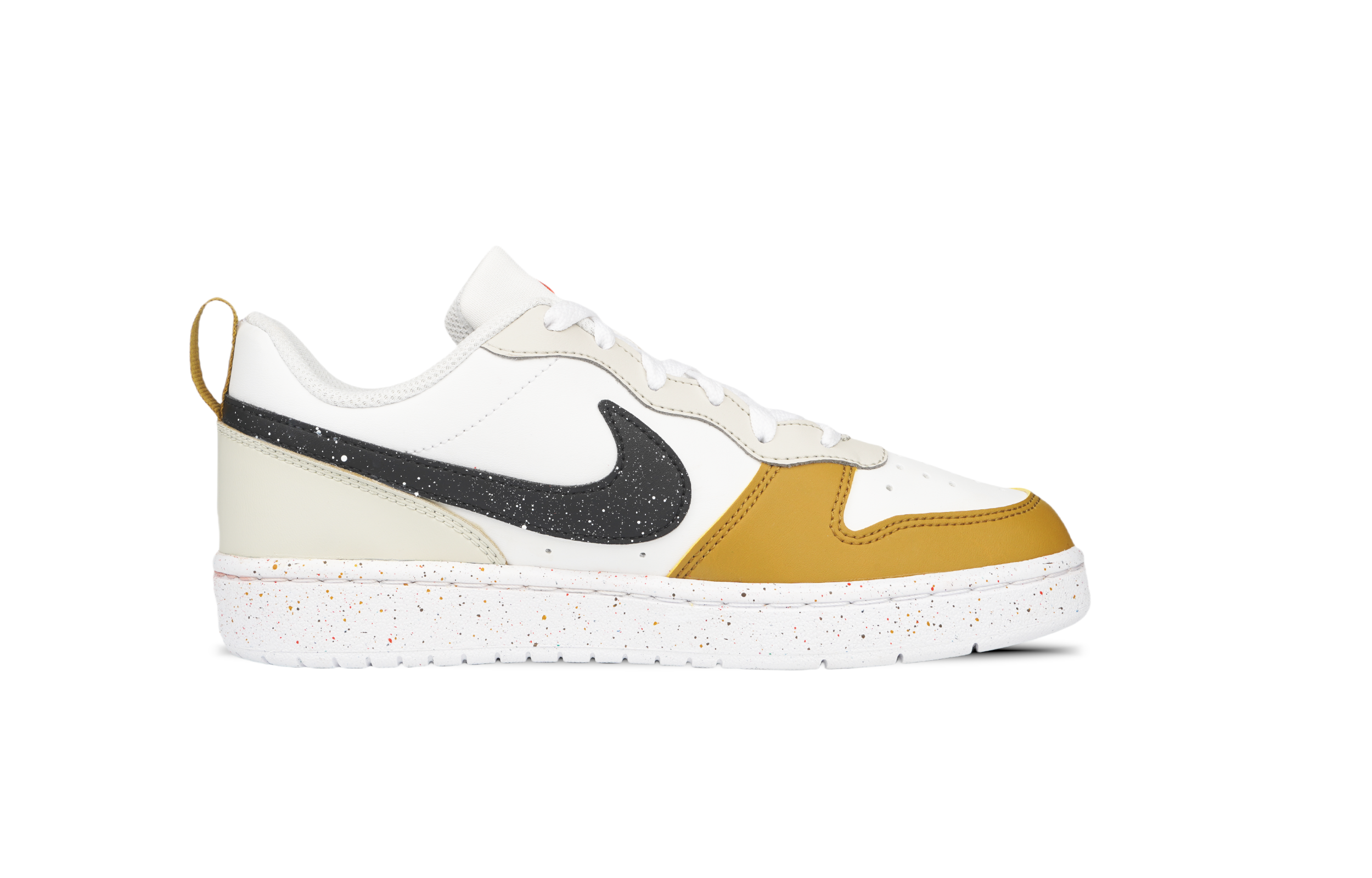 Nike Court Borough Slip Resistant Abrasion Resistant Low top Skateboard Shoes GS Gray Yellow