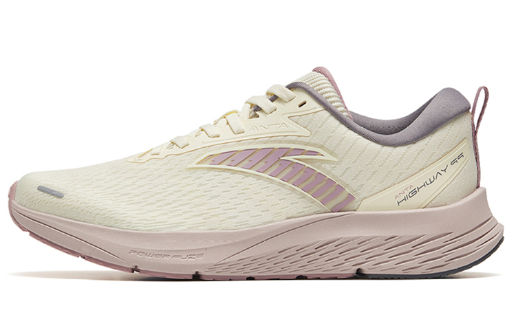 Anta Highway 99 Wear-Resistant Low-Top Running Shoes Women's White Gray Purple