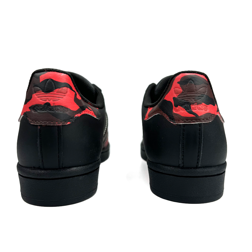 Adidas Originals SUPERSTAR Anti-Slip Wear-Resistant Low-Top Skateboard Shoes Unisex Black Red