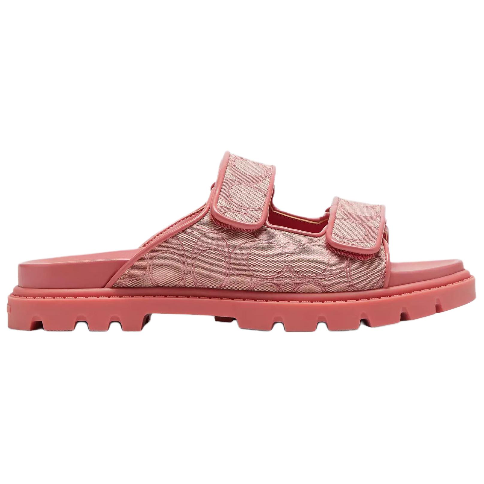 COACH Signature Slide Slippers Women's Pink