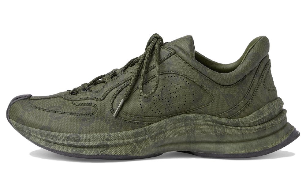GUCCI Run Sneaker 'GG Water Transfer Print   Green'