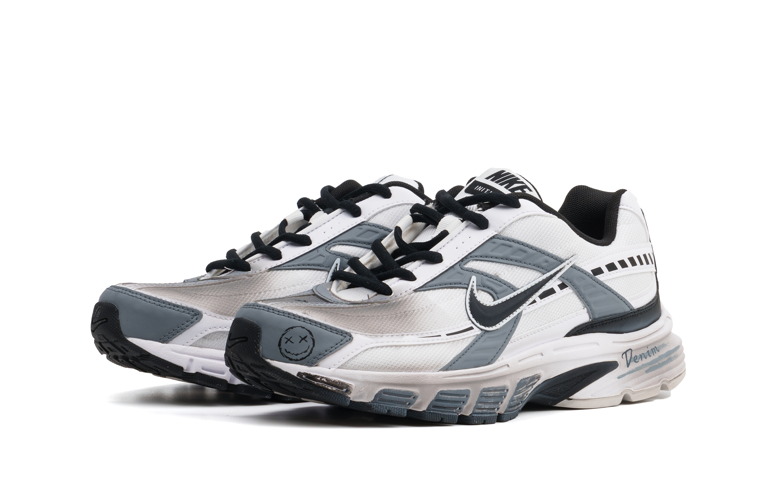 Nike Initiator Abrasion Resistant Low Top Casual City Commute Running Shoes Unisex White Gray купить в интернет-магазине Yoocart с быстрой доставкой по России.
