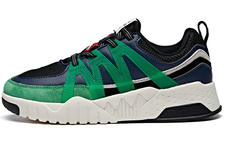 Anta Cushioned Anti-Slip Wear-Resistant Breathable Lightweight Low-Top Casual Shoes Men's Black Blue Green