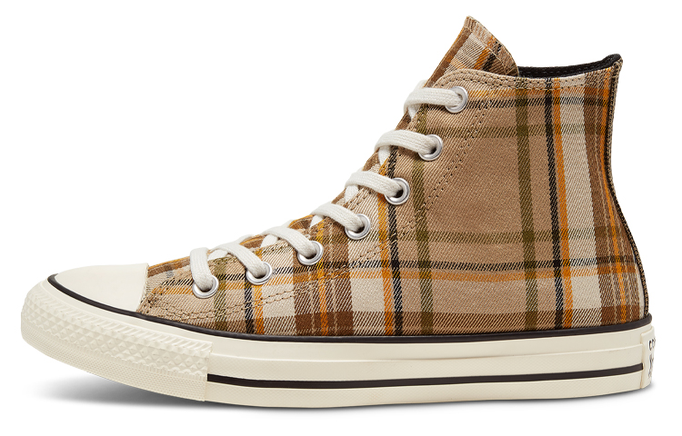 Converse Chuck Taylor All Star Khaki Plaid Sneakers Women's