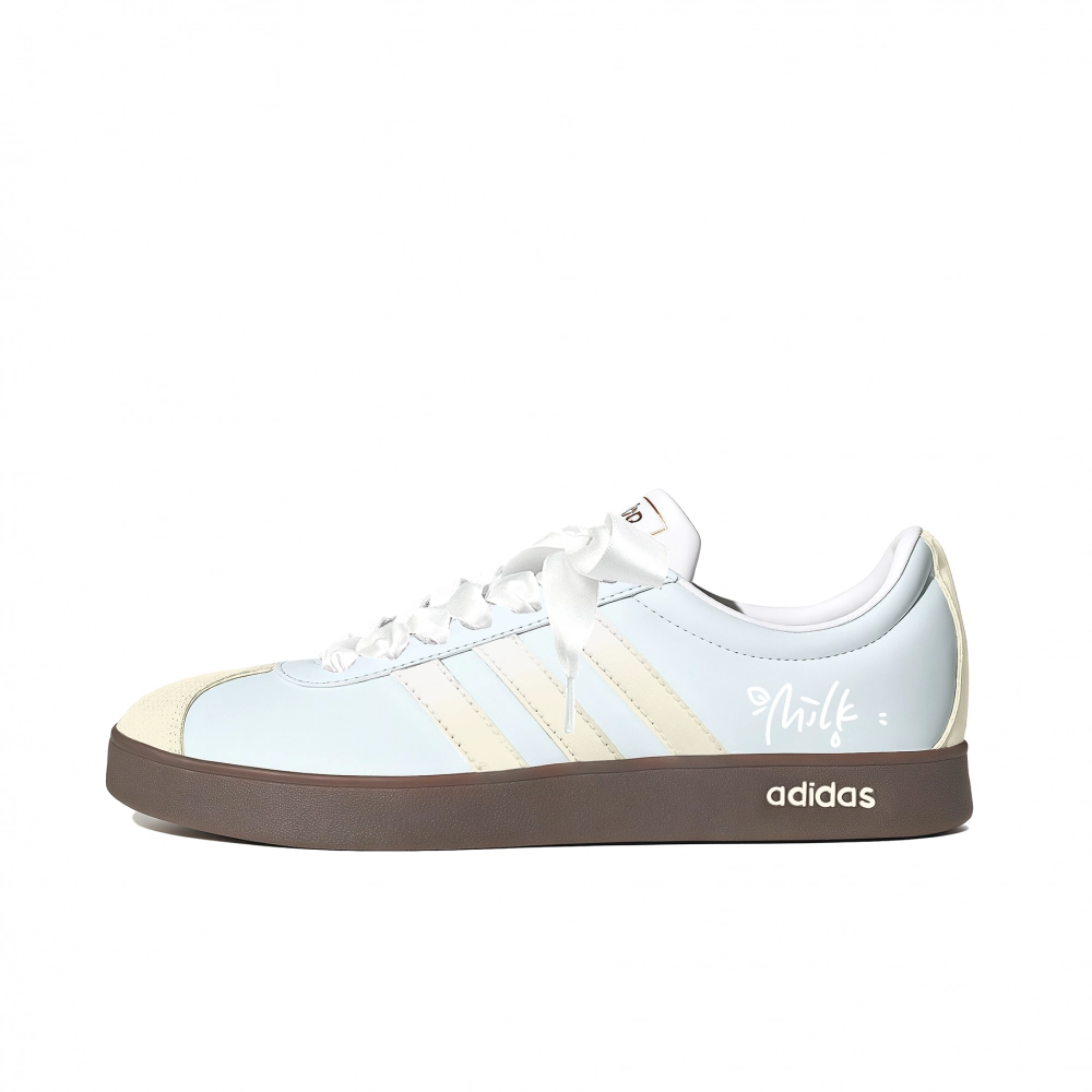 Adidas VL COURT 2.0 Cushioning, Wear Resistant Low top Skateboard Shoes Unisex Yellow Blue