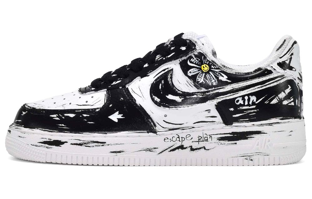 Nike Air Force 1 Skateboard Shoes Women's Low-Top Black White