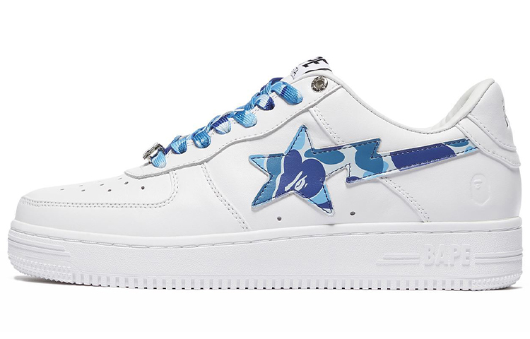 BAPE A BATHING APE Bape Sta Low White ABC Camo Blue 2021