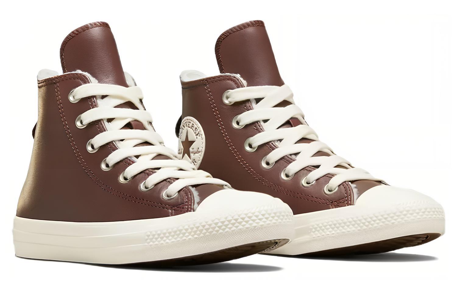 Converse Chuck Taylor All Star Leather Faux Fur Lining 'Dark Brown' Women's купить в интернет-магазине Yoocart с быстрой доставкой по России.