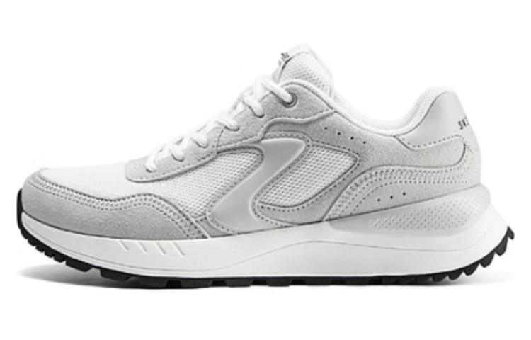 Skechers Cushioning Wear-Resistant Low-Top Running Shoes Women's White Gray