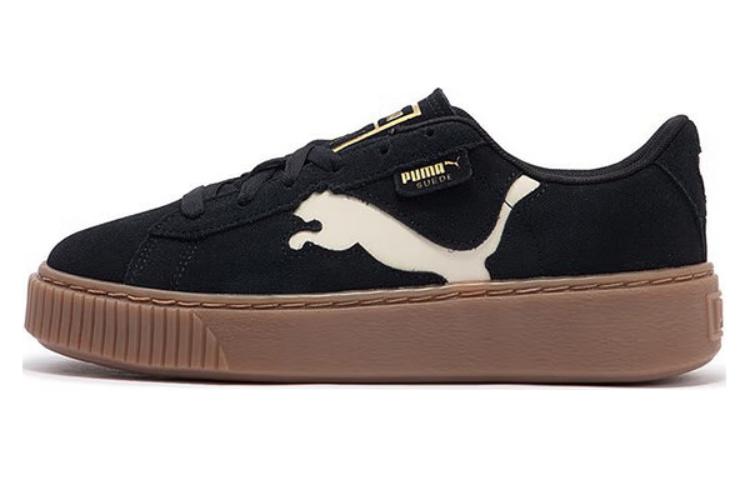 PUMA Suede Platform Cutout 'Black White Brown' Women's