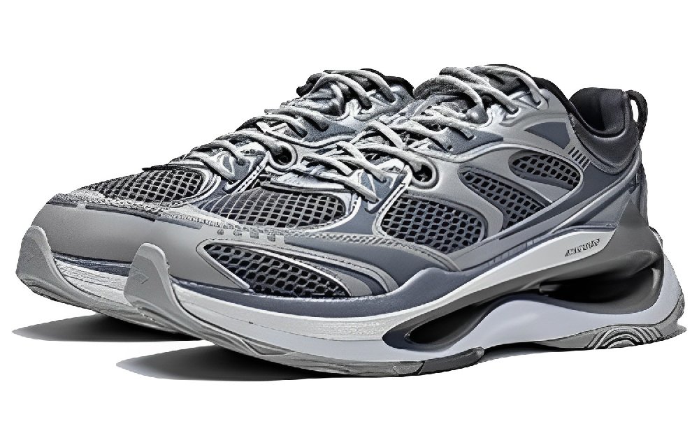LiNing Beyond Infinity Slip Resistant, Abrasion Resistant, Breathable Low Top Sports Casual Shoes Men's Gray