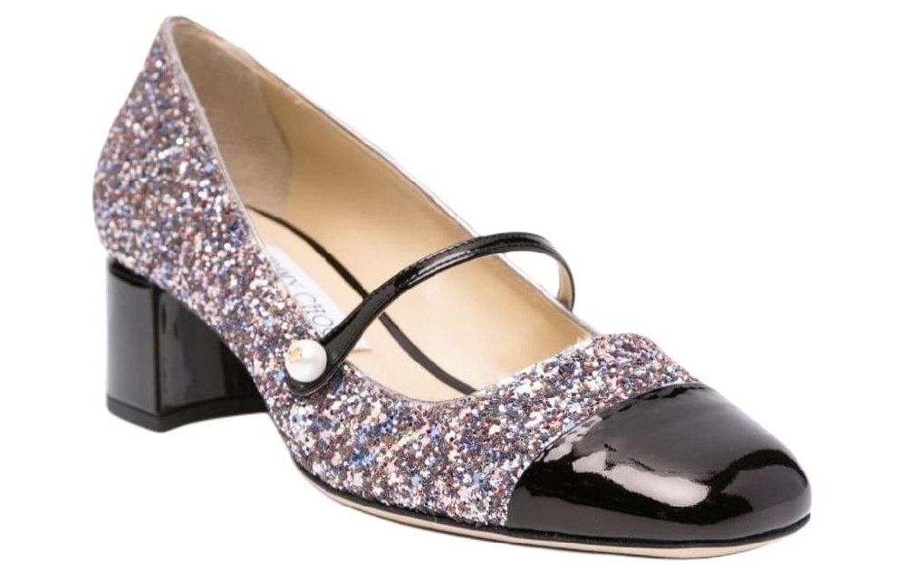 Jimmy Choo Elisa 45mm Glitter-detail Pumps