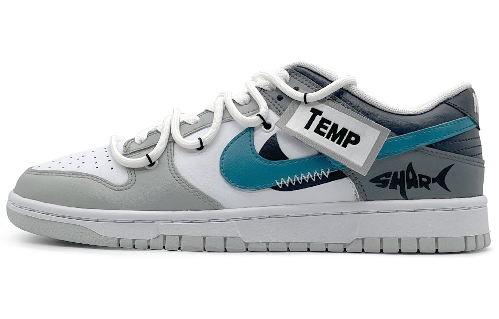 Nike Dunk Low 'Pure Platinum' Slip-Resistant Cushioning Wear-Resistant Low-Top Skateboard Shoes Men's White Gray Blue