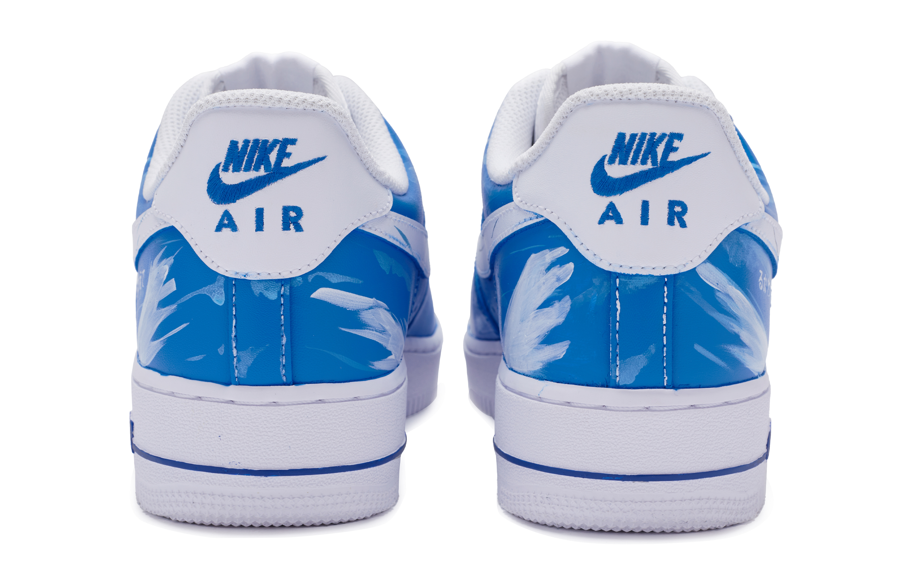 Nike Air Force 1 Low Top Skateboard Shoes Men's White Blue купить в интернет-магазине Yoocart с быстрой доставкой по России.