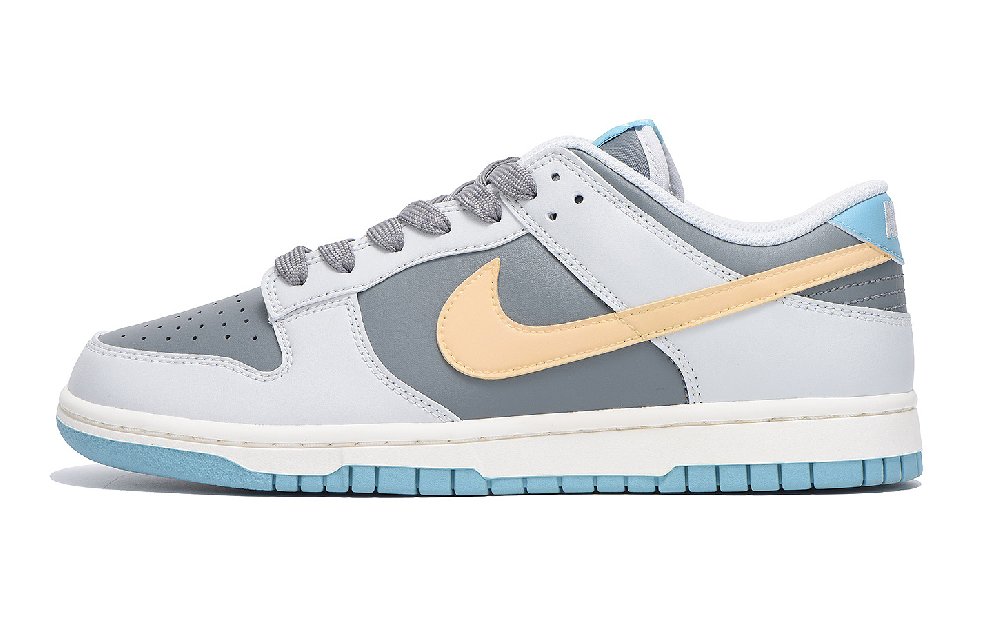 Nike Dunk Low Top Skateboard Shoes Men's White Gray