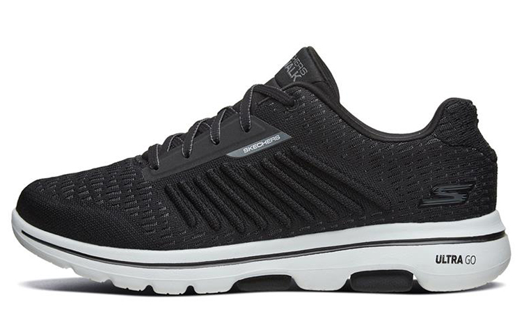 Skechers Go Walk 5 Cushioning Slip Resistant And Abrasion Resistant Low Top Casual Shoes Men's Black White