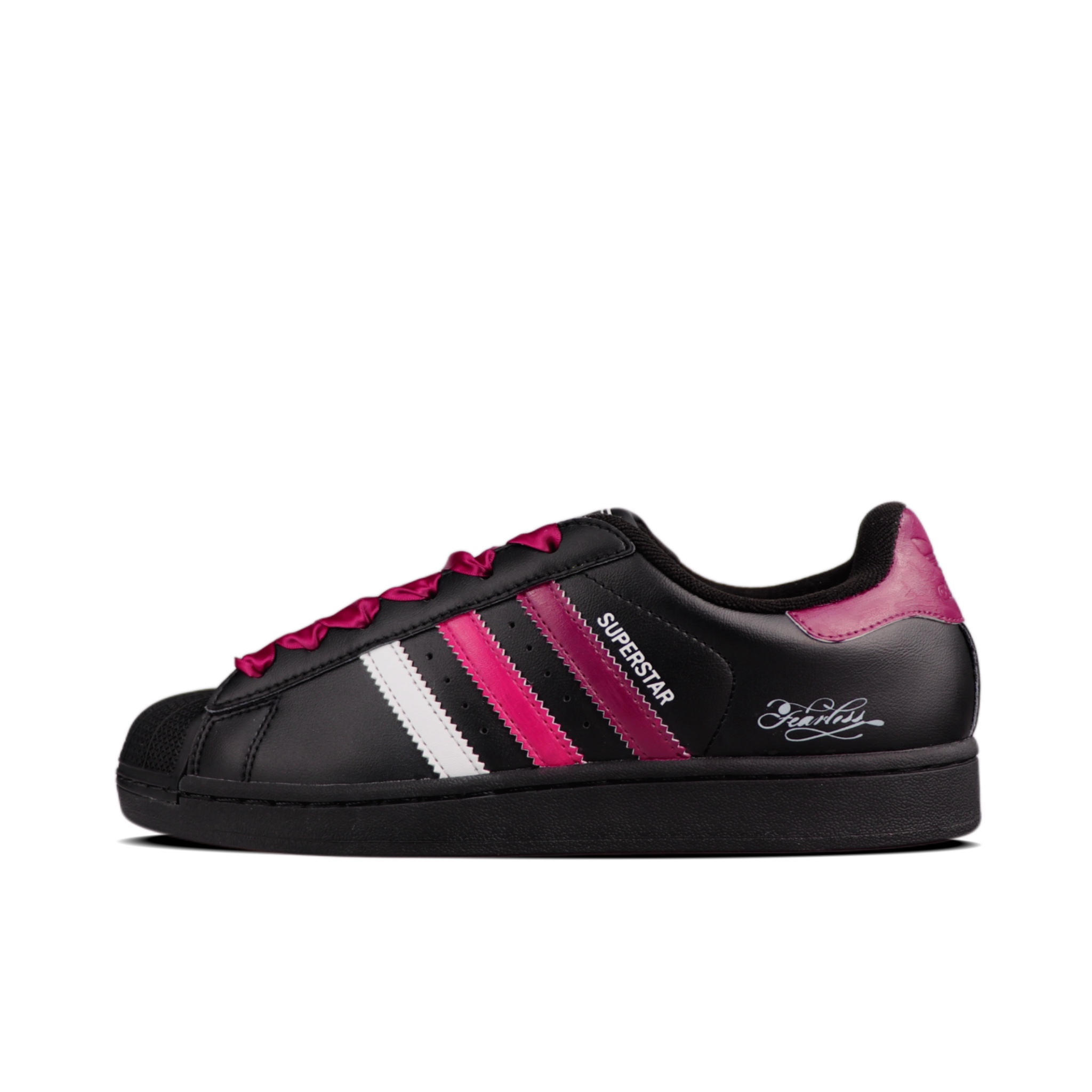 Adidas Originals SUPERSTAR Cushioning, Wear Resistant Low top Skateboard Shoes Unisex Black Pink