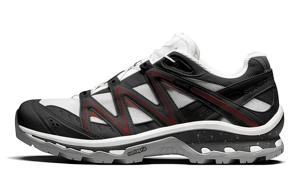 SALOMON XT Quest Red Queen Slip Resistant Low Top Outdoor Shoes Unisex Black Red White