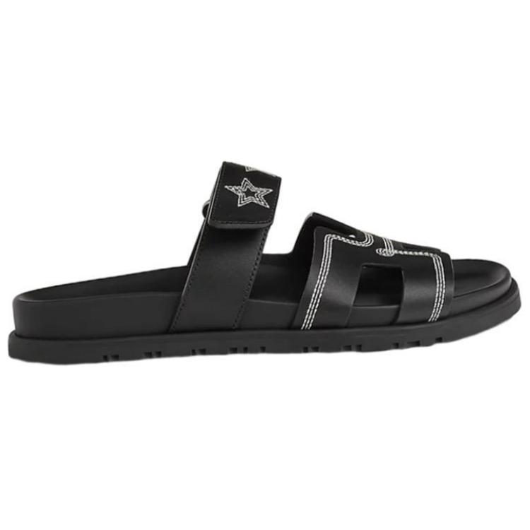 HERMES Chypre Slide Slippers Women's Black