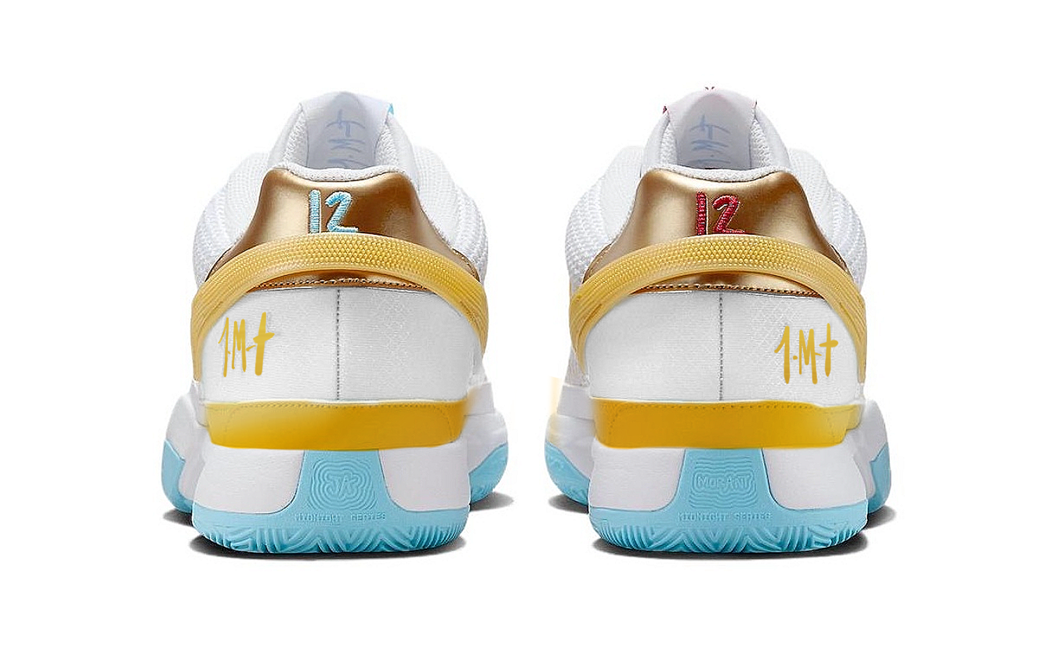 Nike Ja 1 Slip Resistant, Abrasion Resistant, Breathable Low top Basketball Shoes Men's Blue White Yellow купить в интернет-магазине Yoocart с быстрой доставкой по России.