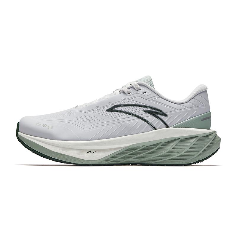 Anta Cushioned Slip-Resistant Low-Top Running Shoes Men's Gray Green