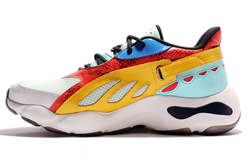 LiNing Chunky Sneakers Women's Low-Top Yellow/Red
