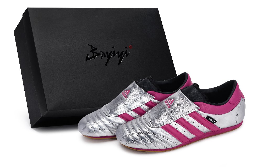 Adidas Originals Taekwondo Training Shoes Women's Low Top Silver/Neon Red
