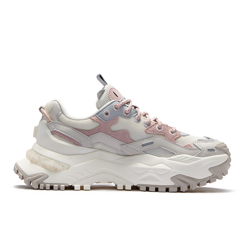 FILA FUSION BIANCO Wear-Resistant Height Increasing Low-Top Chunky Sneakers Women's White Gray