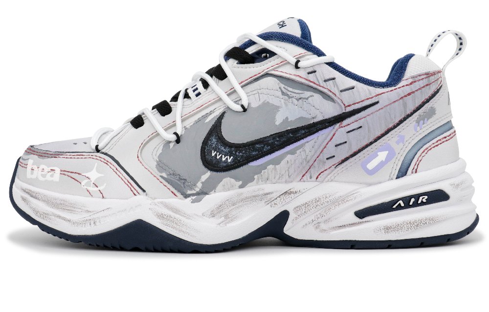 Nike Air Monarch 4 Slip-Resistant Coverage Warm Low-Top Chunky Sneakers Unisex White