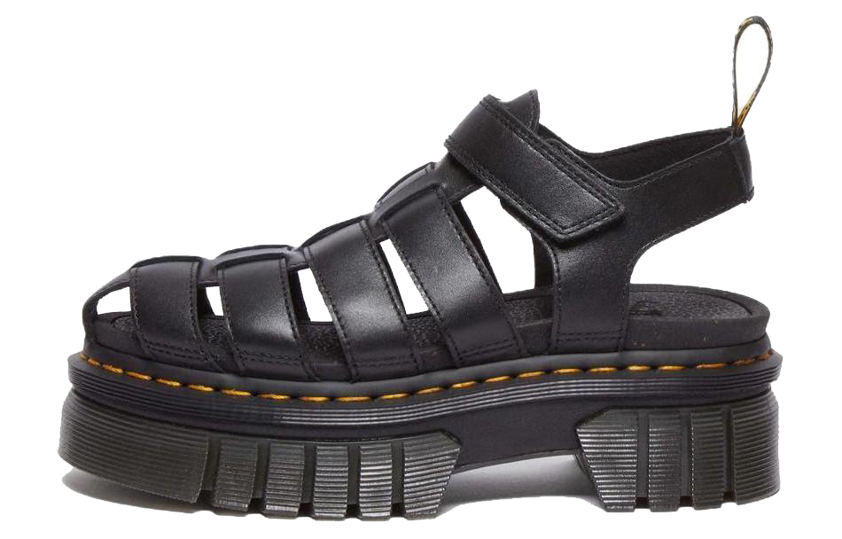 Dr.Martens Ricki Cage Leather Sandals 'Black' Women's