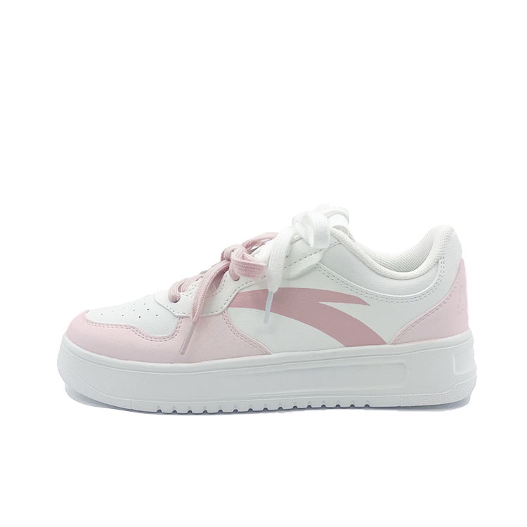 Anta Relaxed Anti Slip Wear Resistant Low Top Skateboard Shoes Unisex Pink