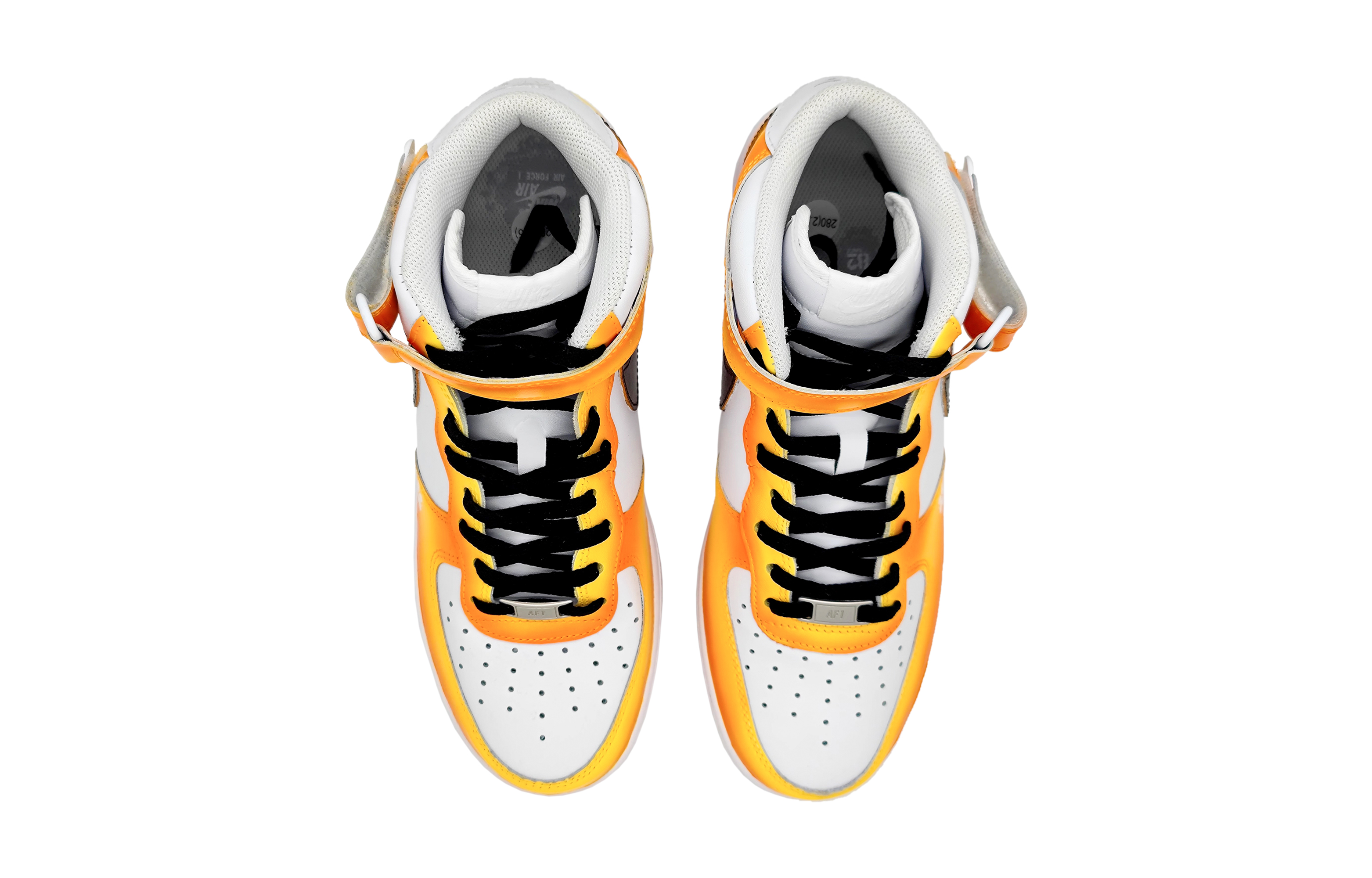 Nike Air Force 1 Air Force 1 Mid-Top Skateboard Shoes GS Yellow Orange Black купить в интернет-магазине Yoocart с быстрой доставкой по России.
