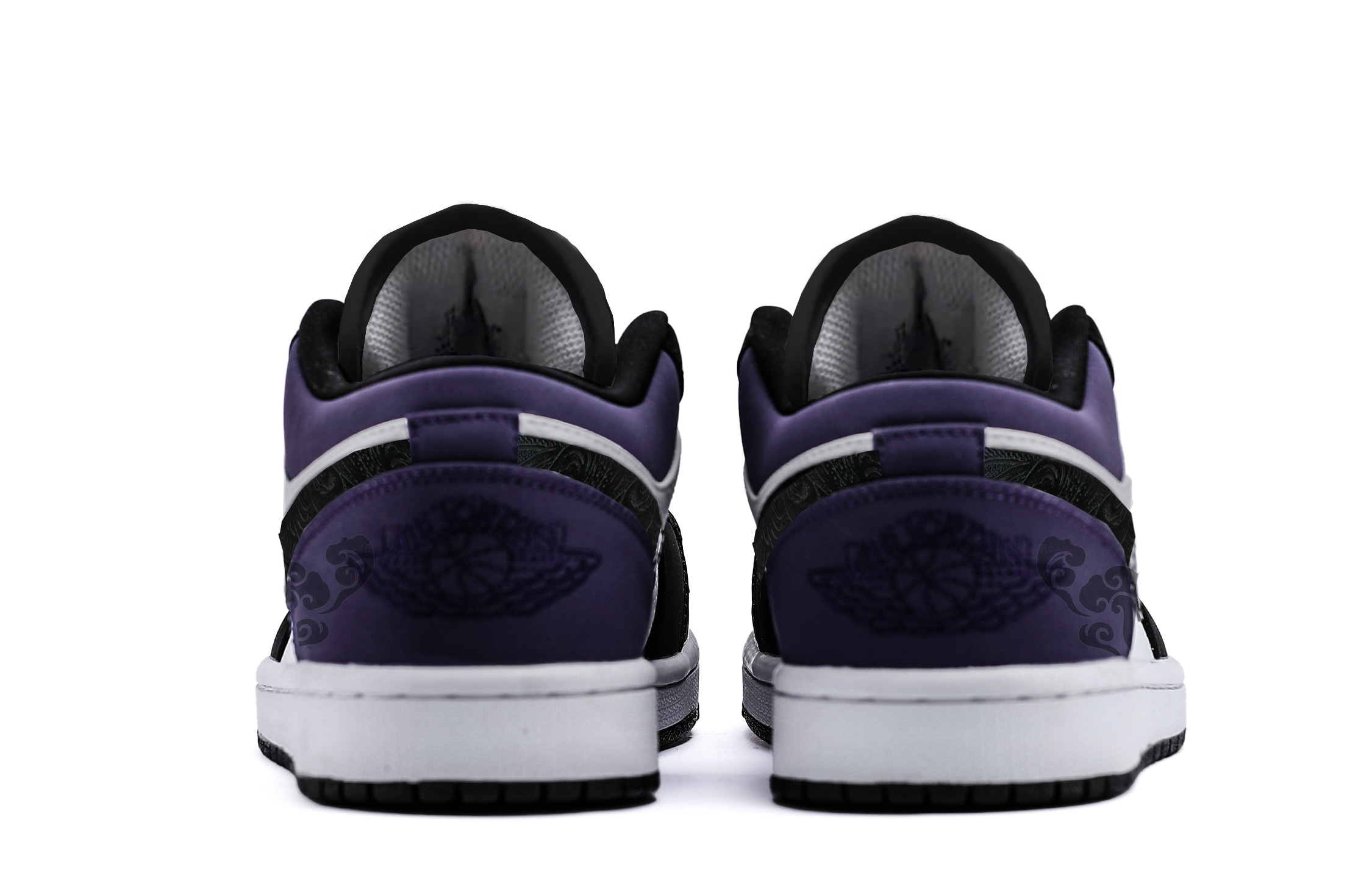 Jordan Air Jordan 1 Cushioning Low top Vintage Basketball Shoes Unisex Black Purple купить в интернет-магазине Yoocart с быстрой доставкой по России.