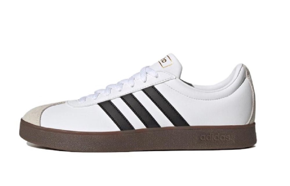 Adidas Neo VL Court 2.0 Anti-Slip And Wear-Resistant Lightweight Low-Top Skateboard Shoes Unisex Cream Green