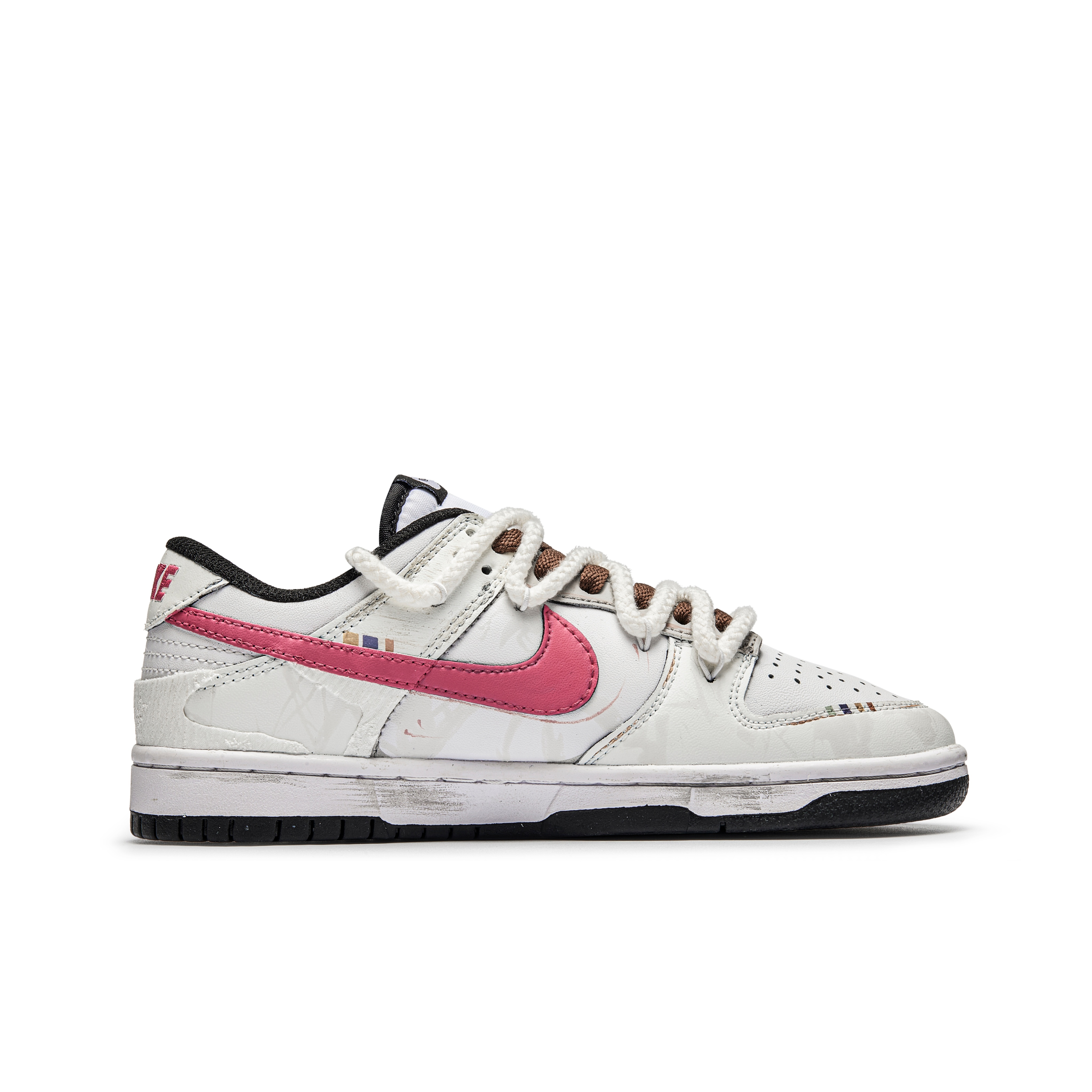 Nike Dunk IC77 Love Rose Abrasion Resistant Balance Lightweight Low top Skateboard Shoes Unisex White Pink