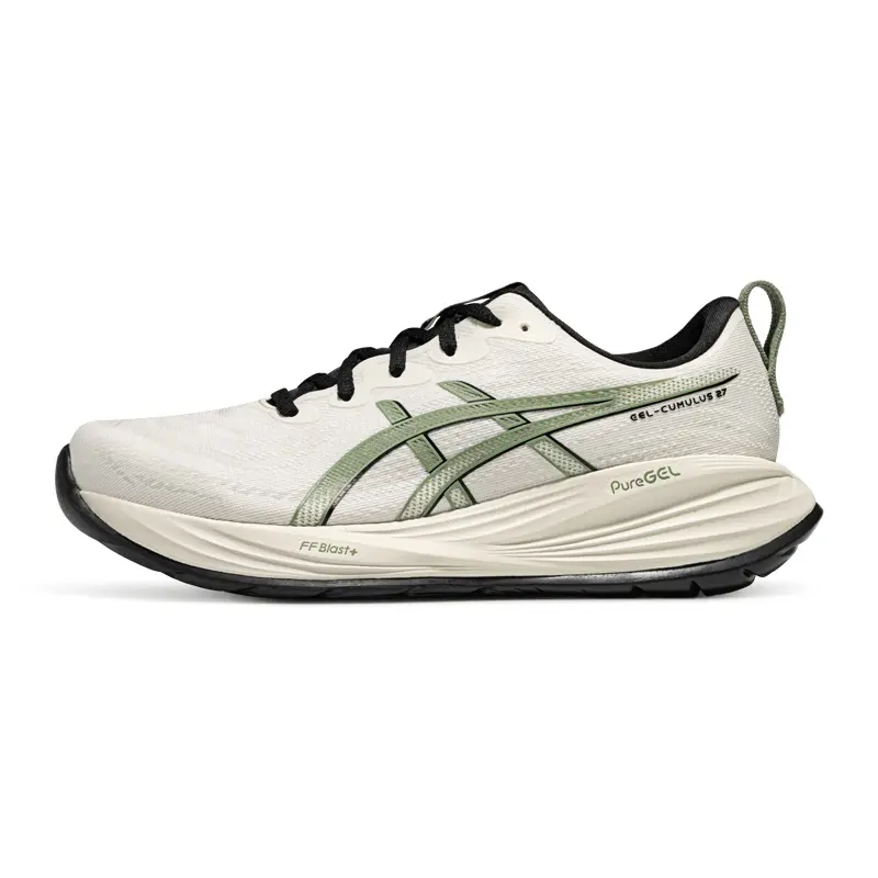 Asics Gel Cumulus 27 Rebound Low top Long Distance Running Shoes Men's White Green