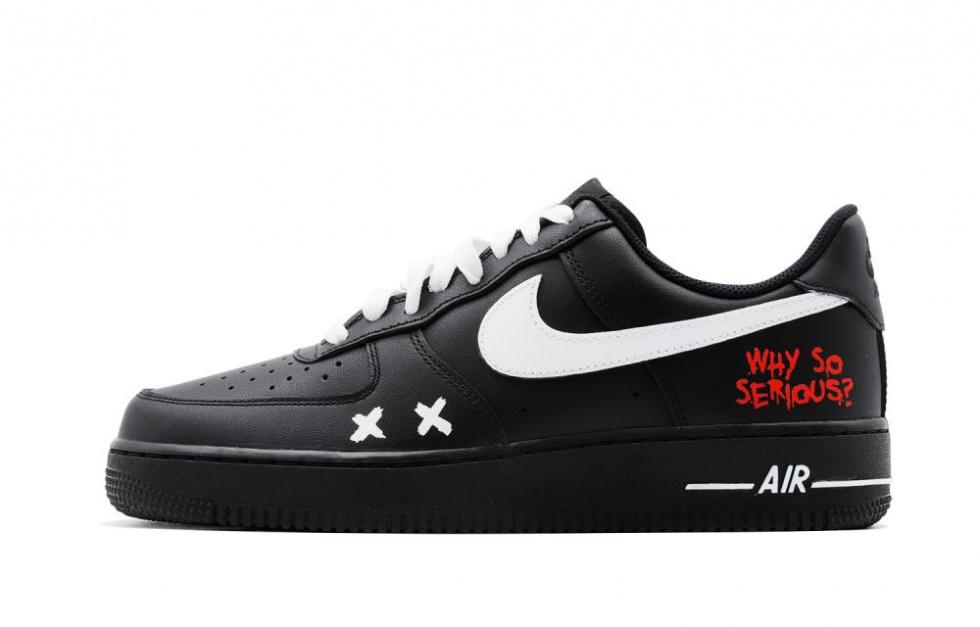 Nike Air Force 1 Low Triple Black Oreo White Hook Vintage Classic Low-Top Skateboard Shoes Unisex Black White