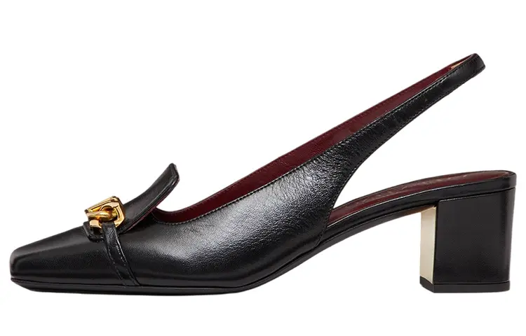 Valentino Vlogo Chain Chunky Heel Women's Casual Shoes Women's Black