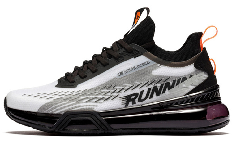 361° Cushioning Slip Resistant Low Top Running Shoes Men's White Black