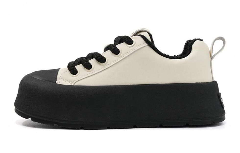 EBLAN Low-Top Casual Shoes Women's Beige Black