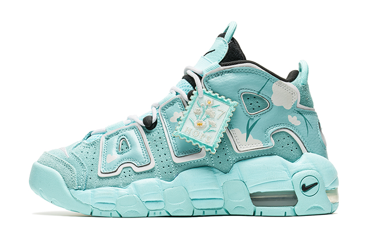 Nike Air More Uptempo Mid-Top Vintage Basketball Shoes GS Tiffany Blue