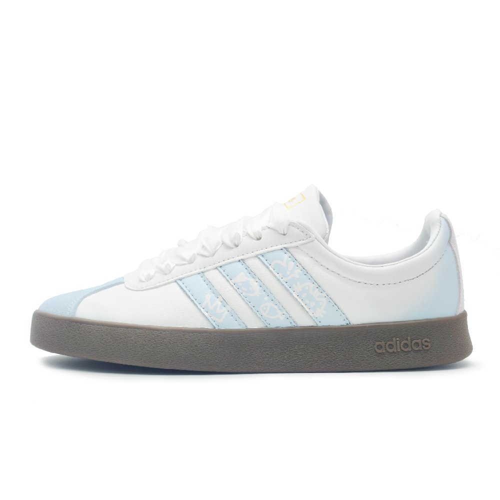 Adidas VL COURT 2.0 Blue And White Radiance Low Top Skateboard Shoes Unisex Blue