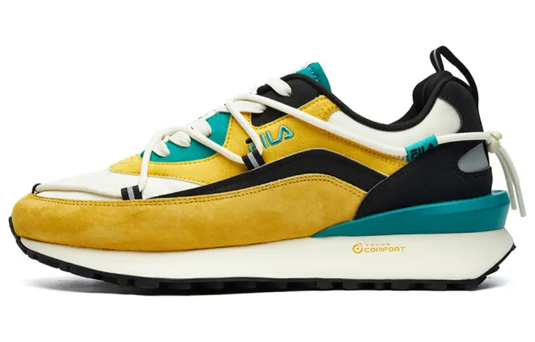 FILA FUSION Jogger DX Low top Running Shoes Men's Lemon Brown Orange Vintage