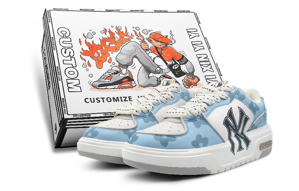 MLB Chunky Liner Skateboard Shoes Unisex Low Top White/Black