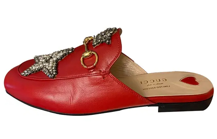 GUCCI Closed Toe Slippers Women's Red