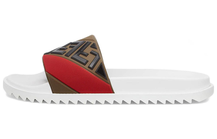 FENDI Rubber Fussbetts Slides 'Multi'