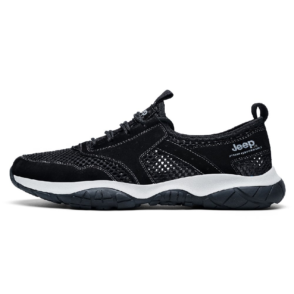 Jeep Breathable Slip-Resistant Outdoor Shoes Men's Black