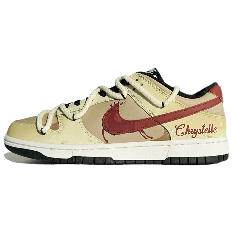 Nike Dunk Anti-Slip Wear-Resistant Low-Top Skateboard Shoes Unisex Khaki